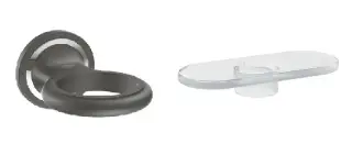 Мыльница GROHE Ondus 40391000 + 40376KSO стекло матовое / черный бархат