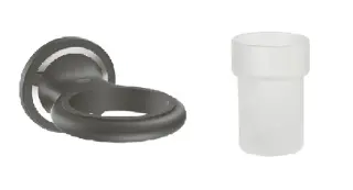 Аксессуар для ванной GROHE Ondus 40390000 + 40376KSO стекло матовое / черный бархат