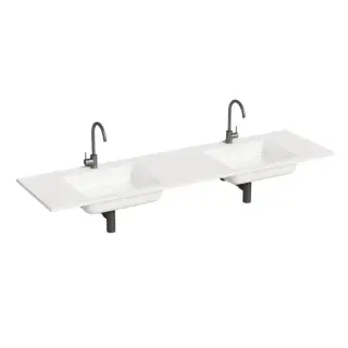 Раковина столешница SALINI Onda 180, матовая