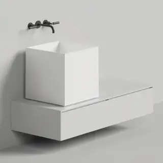 Раковина накладная матовая SALINI ARMONIA SQUARE 03