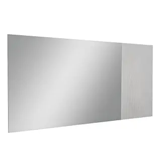 Зеркало для ванной Antonio Lupi DISTINTO DISTINTO290W.180 с блестящей кромкой, толщиной 4 мм, с вставкой из рифленого стекла с правой или левой стороны, с белой светодиодной подсветкой, на раме