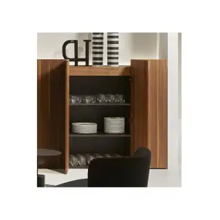 Шкаф подвесной с LED подсветкой 3000K, с трансформатором 2 дверки, с топом 72*40*119h NOCE CANALETTO