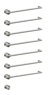 Полотенцесушитель электрический CEA EQUILIBRIO EQB17L = TRS01+SEL01(x7шт.)+BOT03 СТАЛЬ POLISHED