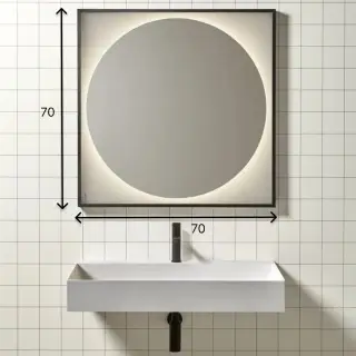 Зеркало для ванной Antonio Lupi MOON MOON7070 черный матовый