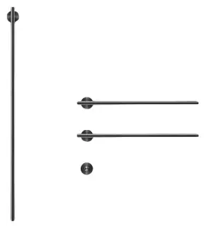 Полотенцесушитель электрический CEA EQUILIBRIO EQB53KDL = TRS01+SEL01(x2шт.)+SEL02+BOT03 BLACK DIAMOND POLISHED