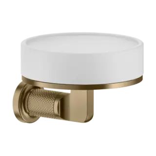 Мыльница Gessi INCISO 58501#726 белая/Warm Bronze Brushed PVD