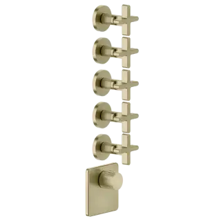 Термостат Gessi INCISO 58350#727 цвет-браш.латунь PVD