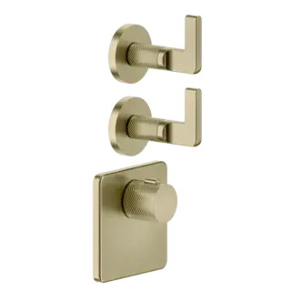 Термостат Gessi INCISO 58214#727 цвет-браш.латунь PVD