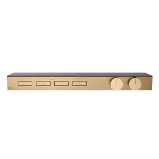 Термостат Gessi HI-FI SHELF 63026#735 Warm Bronze PVD, полочка-черное стекло