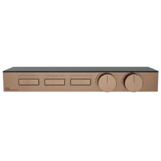 Термостат Gessi HI-FI SHELF 63024#708 браш.Медный PVD, полочка-черное стекло