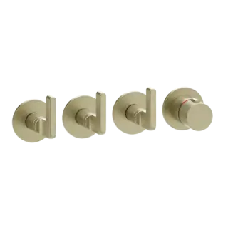 Термостат Gessi INCISO 58336#727 цвет-браш.латунь PVD