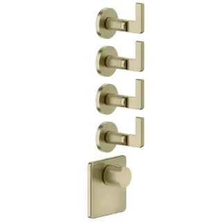 Термостат Gessi INCISO 58218#727 цвет-браш.латунь PVD