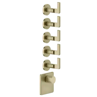 Термостат Gessi INCISO 58220#727 цвет-браш.латунь PVD