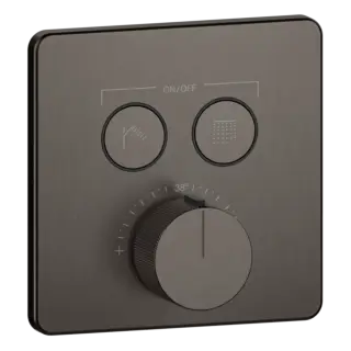 Термостат Gessi HI-FI COMFORT 38718#707 цвет-Black Metal Brushed PVD