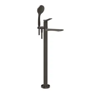 Напольный смеситель Gessi RILIEVO 59131#707 black metal brushed PVD