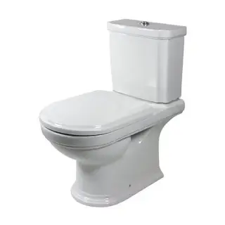 Унитаз VILLEROY&BOCH Hommage 666210R2 + 772116R2 + 8809S6R2 ceramicplus, star white / конопка, крепление - латунь
