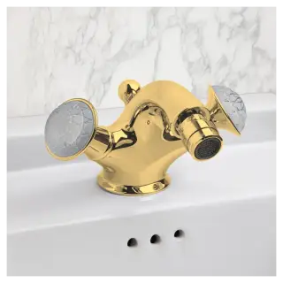 Смеситель для биде Oasis Venice 0VNCBT100100001OR золото, ручки - муранское стекло