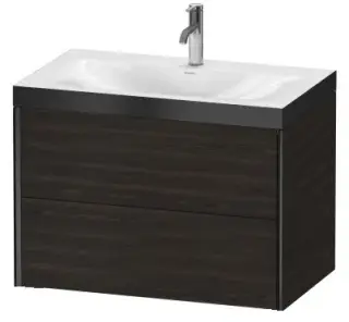 Комплект мебели с раковиной Duravit XViu XV4710OB269P орех брашированный-69/матовый черный
