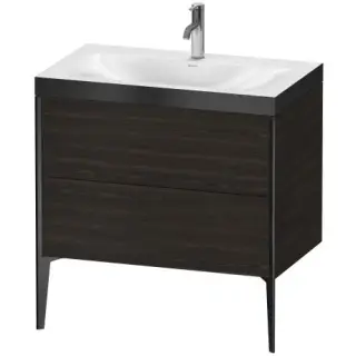 Комплект мебели с раковиной Duravit XViu XV4710OB269P+XV971500000 brushed walnut/black