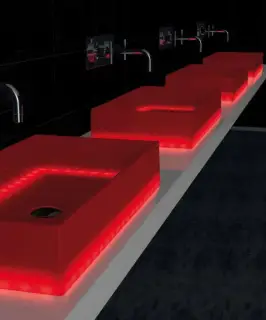 Раковина Glass Design Barchetta light BARCHSL34L siliconio, цвет - красный