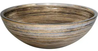 Раковина Glass Design Graffiti 44 GRAFFITI44BG стекло, цвет - black/gold/ivory