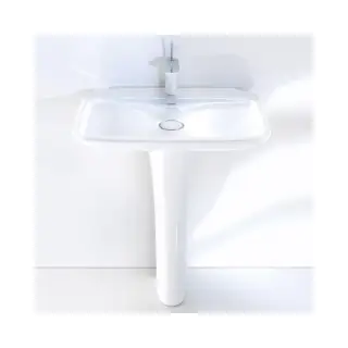 Раковина Duravit PuraVida 0858100000+27007000001 белый, покрытие - WonderGliss