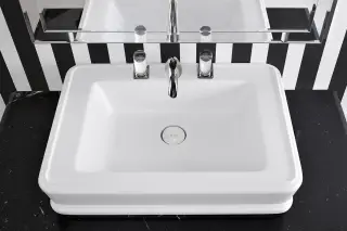 Раковина Oasis Lutetia 0LTOPT91 минеральное литье, цвет белый