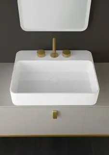 Раковина Milldue BEND 7644 CERAMILUX белая