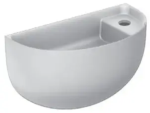 Раковина Falper BOWLLINO WL1 CRISTALPLANT BIANCO OPACO-00, крышка слива-хром