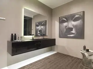 Комплект мебели с раковиной Milldue Kubik 5511+5390+4890*2+4064+S189 pallisandro