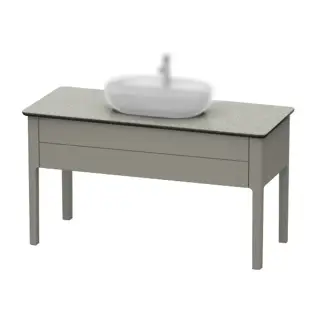 Тумба для ванной комнаты Duravit Luv LU956109292+LU946603333 stone grey matt