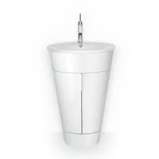 Комплект мебели с раковиной Duravit Philippe Starck 1 S1952008585+04065800001+0050260000 лак белый глянцевый 85,ручки-хром