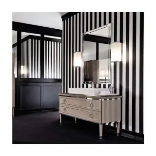 Комплект мебели с раковиной Oasis Lutetia 0LUTCP207756137OR + 0LVBSPR00000002 + 0LUTTM100256137LED + 0ACTSFS00000000 золото, мрамор emperador dark