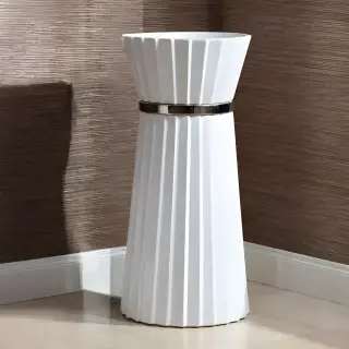 Раковина Oasis PLISSE 0PLSXXX09544002 хром/белый