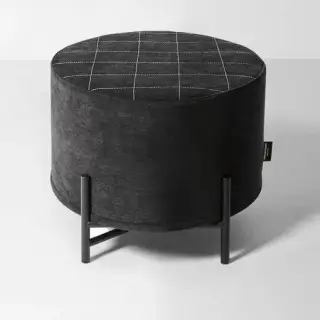 Пуф Antonio Lupi PAESAGGI SOSPESI PSGP10 структура сталь-NERO GOFFRATO, съемный чехол - ткань черная