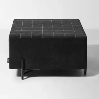 Пуф Antonio Lupi PAESAGGI SOSPESI PSGP40 структура сталь-NERO GOFFRATO, ткань черная