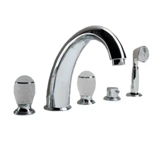 Смеситель набортный Oasis Venice с переключателем и ручным душем