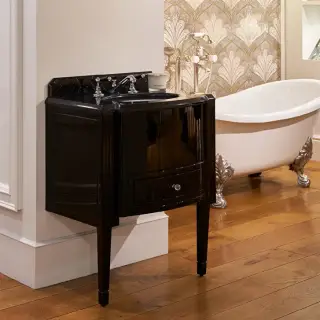 Комплект мебели с раковиной Devon&Devon DOMINO DOMINO D столешница гранит NERO ASSOLUTO, основание DEEP BLACK