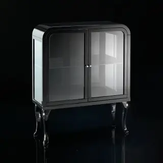 Витрина Devon&Devon DANCER DEDANCER3 дверки - DEEP BLACK/прозрачное стекло