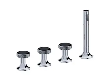 Смеситель для ванны Jorger Valencia 638.40.150.000-12 хром/черный хрусталь