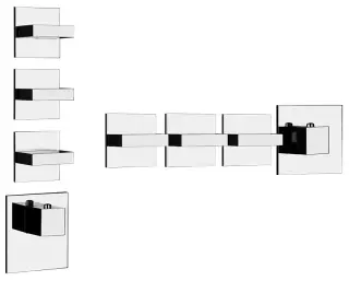 Смеситель для душа Gessi Retangolo wellness 43216#031 хром