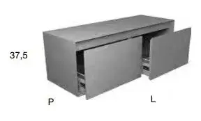 Тумба для ванной комнаты Antonio Lupi Panta Rei PI4180_D satin grigio smog (815)