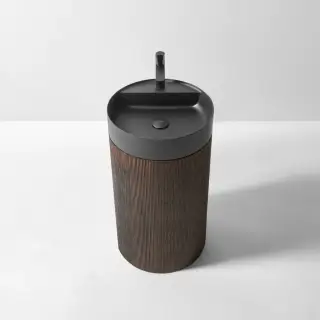 Раковина Antonio Lupi RIGATINO RIGATINO база-ROVERE THERMO, раковина-COLORMOOD NERO