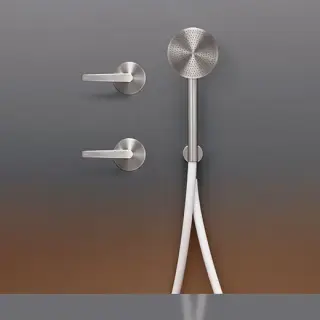 Смеситель для душа CEA Flag FLG22HWS СТАЛЬ SATIN/шланг силикон WHITE