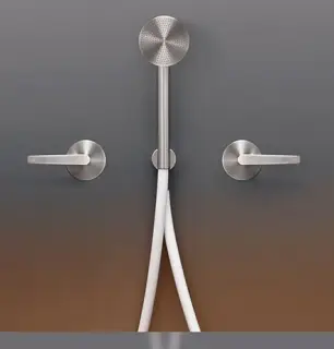 Смеситель для душа CEA Flag FLG40YWS СТАЛЬ SATIN/шланг силикон WHITE