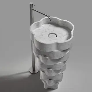 Раковина Antonio Lupi INTRECCIO INTRECCIOL MARMO CARRARA, дон.клап-хром