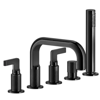 Смеситель для ванны Gessi INCISO 58040#706 Black Metal PVD
