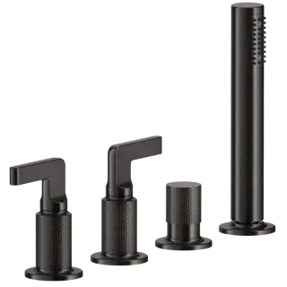 Смеситель для ванны Gessi INCISO 58043#707 Black Metal Brushed PVD