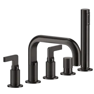 Смеситель для ванны Gessi INCISO 58040#707 Black Metal Brushed PVD