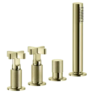 Смеситель для ванны Gessi INCISO 58143#710 цвет-латунь PVD